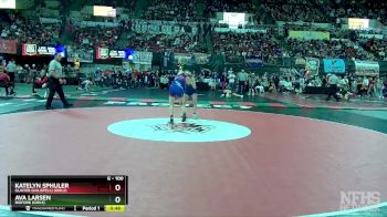 G - 100 lbs Cons. Round 2 - Ava Larsen, Bigfork (Girls) vs Katelyn Sphuler, Glacier (Kalispell) (Girls)