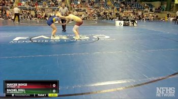 142 lbs Quarterfinal - Maycee Boyce, W1-Minot vs Rachel Doll, E4-Napoleon G-S