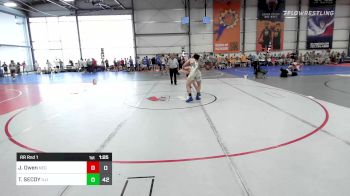 160 lbs Rr Rnd 1 - Johnathan Owen, New England Gold vs Tyler SECOY, Illinois Menace Thunder