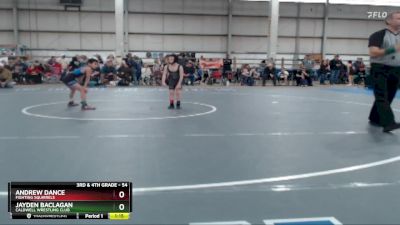 54 lbs Round 2 - Jayden Baclagan, Caldwell Wrestling Club vs Andrew Dance, Fighting Squirrels