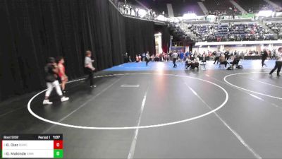 5th - 6th grade - 92 Semis - Giancarlo Makinde, Iowa vs Boaz Diaz, Big Game Wrestling Club