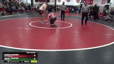 285 lbs Cons. Round 1 - Aaron Warner, Fort Madison vs Brody Minster, Mediapolis