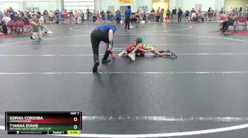 45_50 Round 2 - Tyanna Evans, Orchard South Wrestling Club vs Sophia Cordoba, Cordobatrained