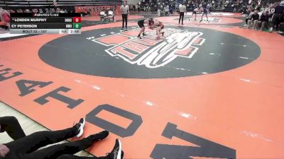 157 lbs Champ. Round 1 - Cy Peterson, Nebraska Wesleyan University vs Londen Murphy, Ohio Northern