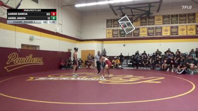 157 lbs Champ. Round 1 - Angel Anaya, Lassen College vs Aaron Garcia, Sacramento City College