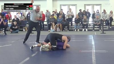 165 lbs 3rd Place Match - Peyton Brooks, Albion vs Joey Jens, Millikin