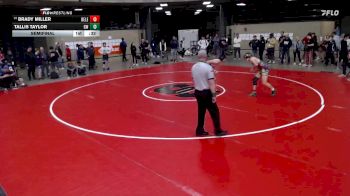 150 lbs Semifinal - Brady Miller, Unattached vs Tallis Taylor, Glenbard West