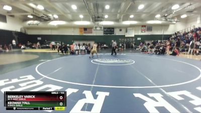 115 lbs Cons. Round 3 - Keowah Iyall, Ilwaco (Girls) vs Berkeley Varick, W. F. West (Girls)