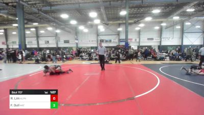 102 lbs Quarterfinal - Ryu Lim, Alpha Dawg vs Forest Dull, Mat Time