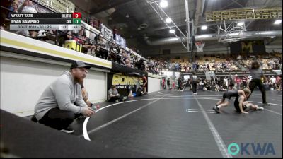 60 lbs Quarterfinal - Wyatt Tate, Bridge Creek Youth Wrestling vs Ryan Sampaio, Shelton Wrestling Academy