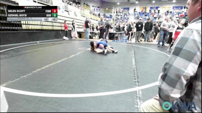 76 lbs Consi Of 4 - Miles Scott, Ponca City Wildcat Wrestling vs Ezekiel Boyd, Harrah