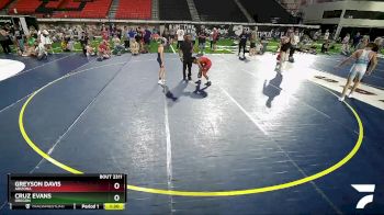 85 lbs Cons. Semi - Cruz Evans, Oregon vs Greyson Davis, Arizona