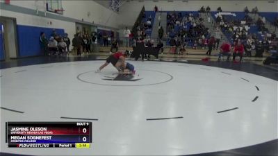 117 lbs Champ. Round 1 - Jasmine Oleson, University Nevada Las Vegas vs Megan Sognefest, Cerritos College