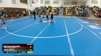 98 lbs Round 5 - Kade Garcia, Worland Middle School vs Brayden Benander, Powell Middle School