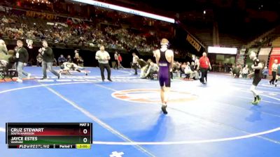 113 Class 1 lbs Champ. Round 1 - Jayce Estes, Warsaw vs Cruz Stewart, South Harrison