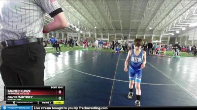 86 lbs Champ. Round 1 - Tanner Kunze, Salem Elite Mat Club vs Gavin Martinez, Bear Lake WC