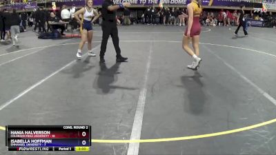 131 lbs 2nd Wrestleback (16 Team) - Hania Halverson, Colorado Mesa University vs Isabella Hoffman, Emmanuel University