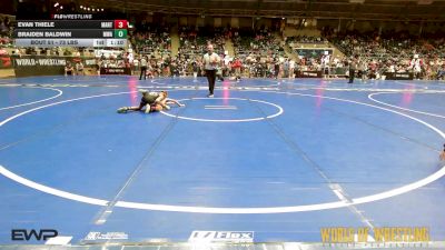 73 lbs Round Of 32 - Evan Thiele, MANTANONA-TC vs Braiden Baldwin, Moen Wrestling Academy