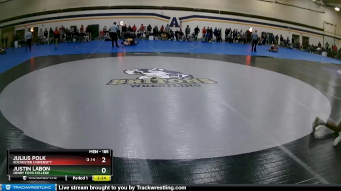 165 lbs Quarterfinal - Justin Labon, Henry Ford College vs Julius Polk ...