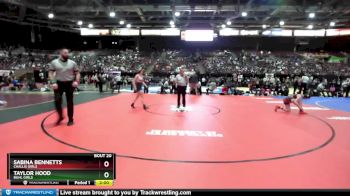 G 114 lbs Champ. Round 1 - Sabina Bennetts, Challis Girls vs Taylor Hood, Buhl Girls