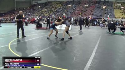 131 lbs Placement (4 Team) - Desiree Vazquez, Lourdes vs Maci Pearson, University Of Saint Mary