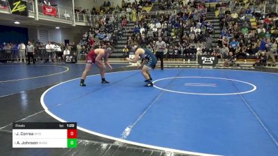215 lbs Final - Jude Correa, Wyoming Seminary vs Austin Johnson, Muncy