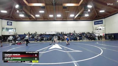 165 lbs 1st Place Match - Thomas Venezia, Westcliff vs Devin Alexander, Cal Poly SLO