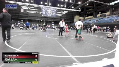 52 lbs Round 1 (10 Team) - Bowe Klema, Kansas Warriors 2 vs River Robison, Black Fox Academy