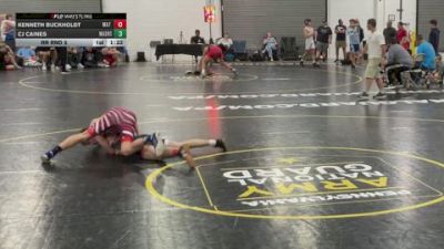 148 lbs Rr Rnd 5 - Kenneth Buckholdt, Mat Warriors Black - BHSE vs CJ Caines, Mat Assassins Gold - BHSE