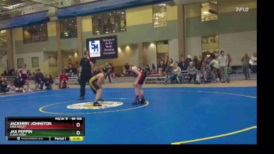 98-106 lbs Round 3 - Jackerry Johnston, Sage Valley vs Jax Peppin, Clear Creek