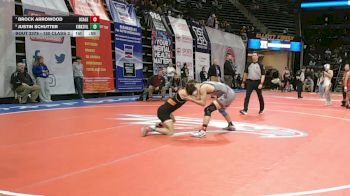 150 Class 2 lbs 5th Place Match - Brock Arrowood, Osage vs Justin Schutter, Kirksville