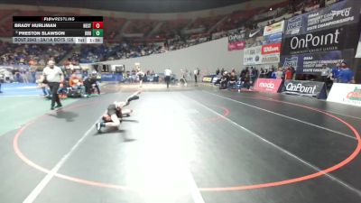 2A/1A Boys 126 Quarterfinal - Preston Slawson, Irrigon Boys vs Brady Hurliman, Nestucca Boys