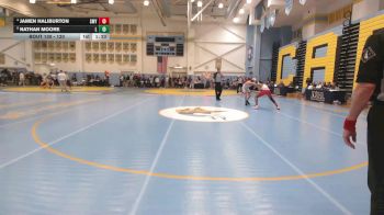 120 lbs Quarterfinal - Nathan Moore, Laurel H S vs Jamen Haliburton, Smyrna H S