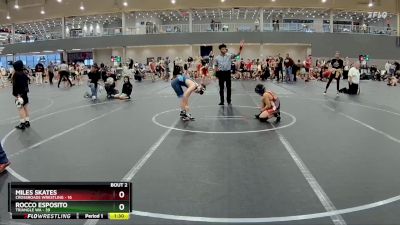 88 lbs Round 1 (6 Team) - Rocco Esposito, Triangle WA vs Miles Skates, Crossroads Wrestling