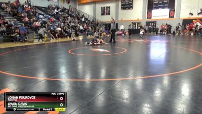 N-8 lbs Semifinal - Owen Davis, Big Game Wrestling Club vs Jonah Fourdyce, Pack 732