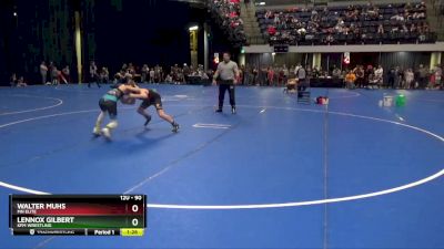 90 lbs Quarterfinal - Lennox Gilbert, KFM WRESTLING vs Walter Muhs, MN Elite