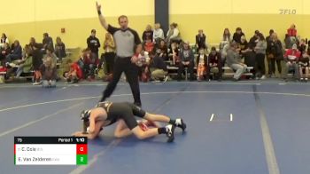 75 lbs Cons. Round 2 - Cody Cole, BOLD vs Eian Van Zelderen, Ubasa Wrestling Academy