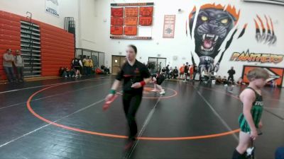 210-234 lbs Round 2 - Scarlett Hoiness, Laurel Middle School vs Sadie Goldsberry, Riverton Middle School