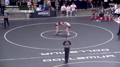 105 lbs Quarterfinal - Harper Gibson, Tri-Valley vs Morgan Little, Spearfish