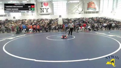 57 lbs Cons. Round 4 - Owen Warner, Fulton Wrestling vs Matheo Maliarakis, Savage Wrestling Club
