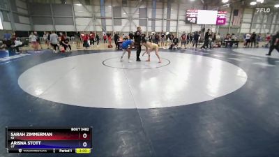 50 lbs Cons. Round 4 - Sarah Zimmerman, KS vs Arisna Stott, UT