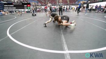 90 lbs Consi Of 4 - Ezra Flores, Amped Wrestling vs River Holcomb, Tecumseh Youth Wrestling