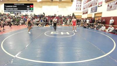 165 lbs Quarterfinal - Landon Cote, Berlin vs Matthew Gish, Portland/Cromwell