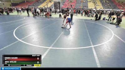 160 lbs Quarterfinal - Owen Sauer, WI vs Wes Wolke, MN