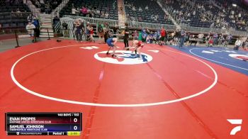 102 lbs Cons. Round 3 - Evan Propes, Eastside United Wrestling Club vs Samuel Johnson, Thermopolis Wrestling Club
