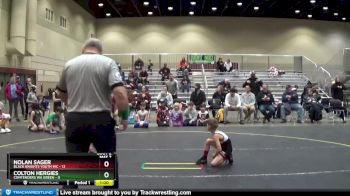 50 lbs Round 1 (6 Team) - Nolan Sager, Black Knights Youth WC vs Colton Hergies, Contenders WA Green