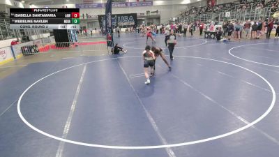 Junior Girls - 155 lbs Cons. Round 2 - Isabella SantaMaria, Arizona Girls Wrestling vs Webeline Naklen, North Dakota