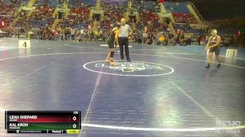 135 lbs Cons. Round 1 - Kal Kroh, Mandan vs Leah Shepard, Rugby