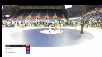 220 lbs Cons 8 #1 - Brycen Arthur, West Virginia vs Cael Leisgang, Wisconsin