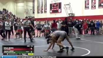 133 lbs Cons. Round 2 - Zach Lopez, North Idaho College vs Kyle Jeong, Unattached